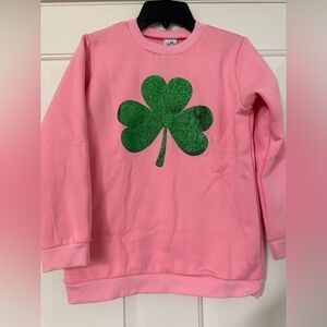 NWT MIA Belle Girls sparkly shamrock sweatshirt. Perfect for St. Patrick’s Day!